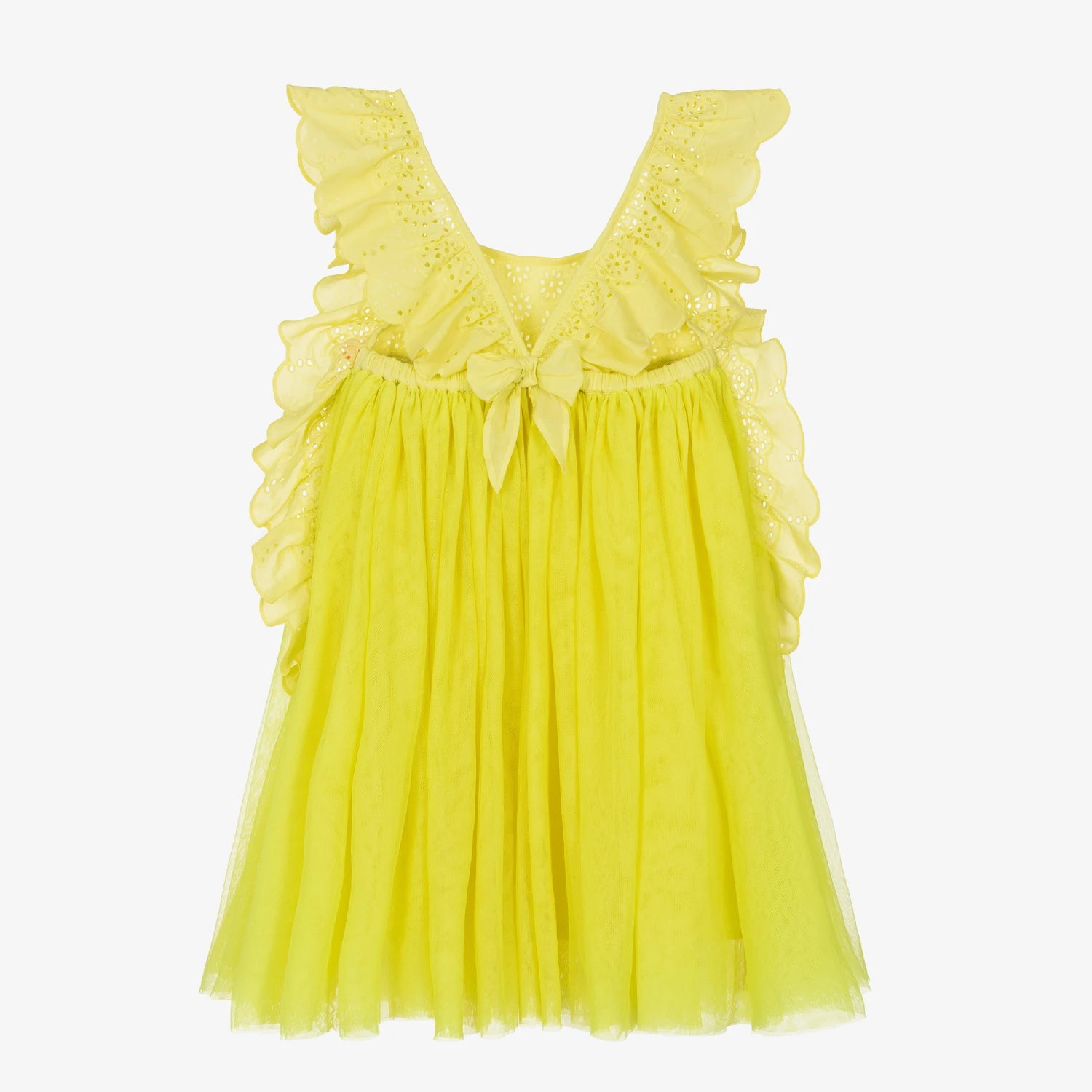 Billieblush Girls Yellow Frilled Tulle Dress 5 Billieblush Girls Yellow Frilled Tulle Dress - Image 3