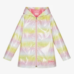 Billieblush Girls Yellow Glitter Raincoat