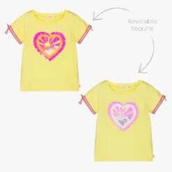 Billieblush Girls Yellow Heart T-Shirt