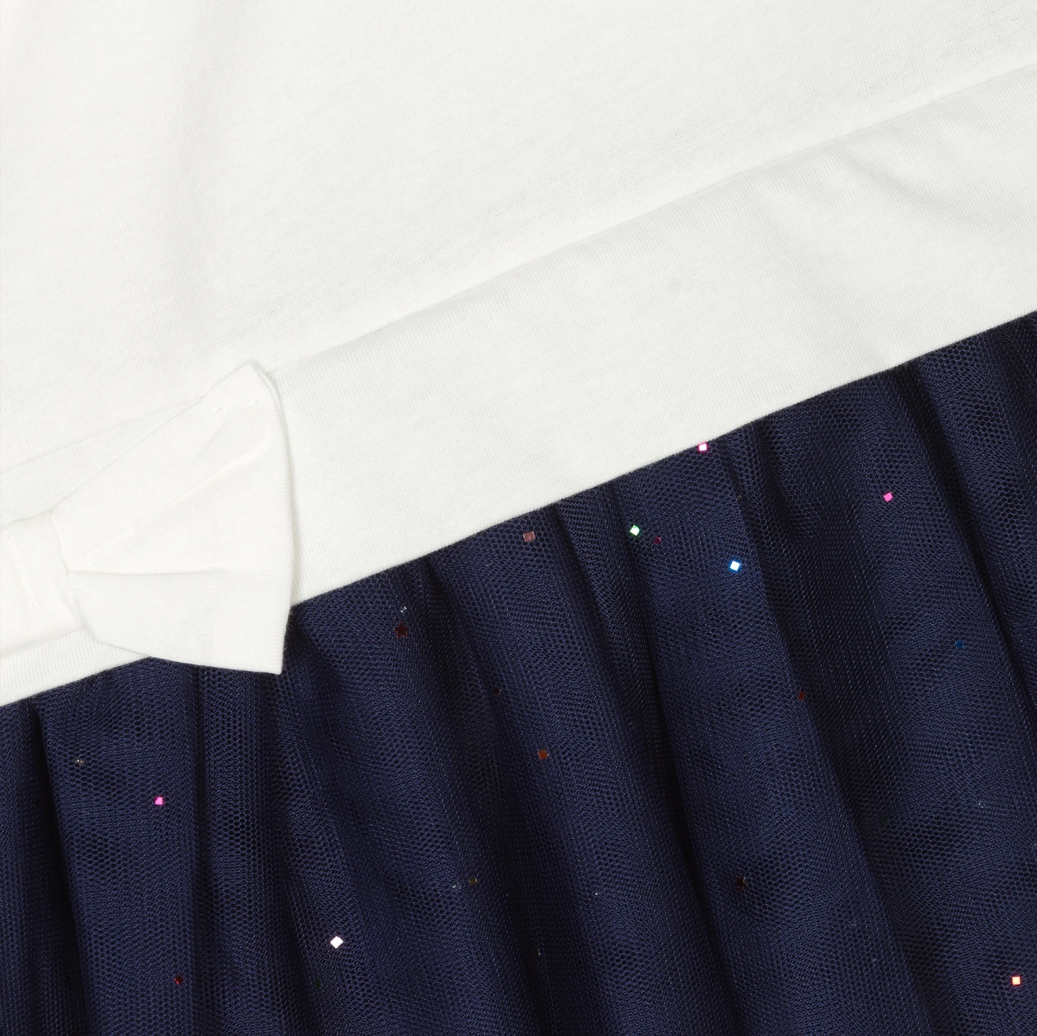 Billieblush Ivory & Blue Heart Tulle Dress 6 Billieblush Ivory & Blue Heart Tulle Dress - Image 4