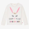 Billieblush Ivory & Pink Bunny Sequin Top