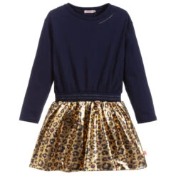 Billieblush Navy Blue & Gold Dress