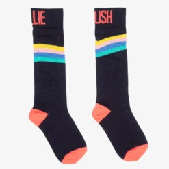 Billieblush Navy Blue Logo Socks