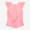 Billieblush Neon Pink Gingham Shorts Set