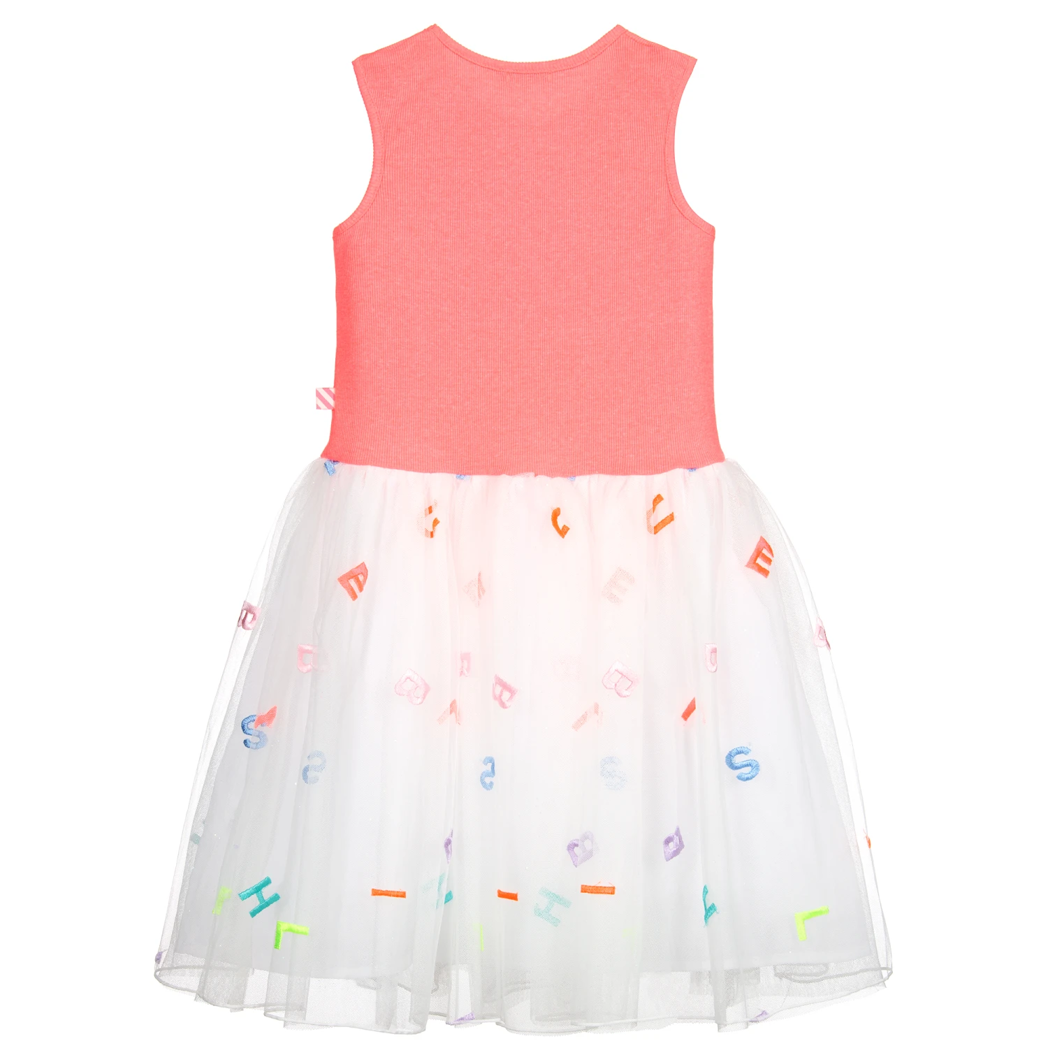 Billieblush Neon Pink Tulle Logo Dress 5 Billieblush Neon Pink Tulle Logo Dress - Image 3