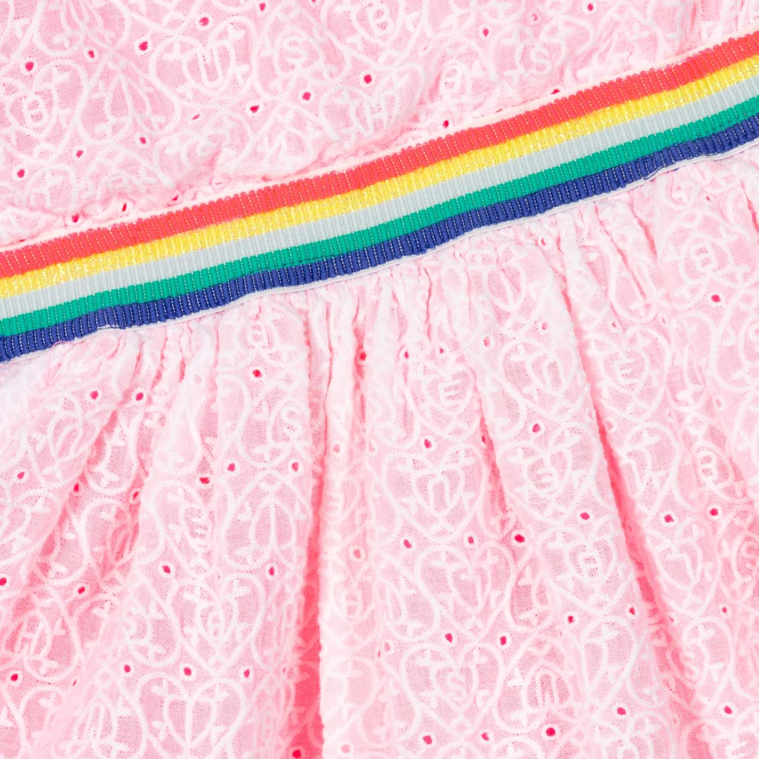 Billieblush Neon Pink & White Cotton Dress 6 Billieblush Neon Pink & White Cotton Dress - Image 4