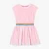 Billieblush Neon Pink & White Cotton Dress
