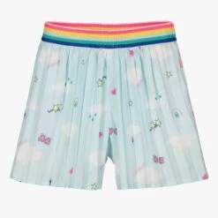 Billieblush Pale Blue Cloud Satin Shorts
