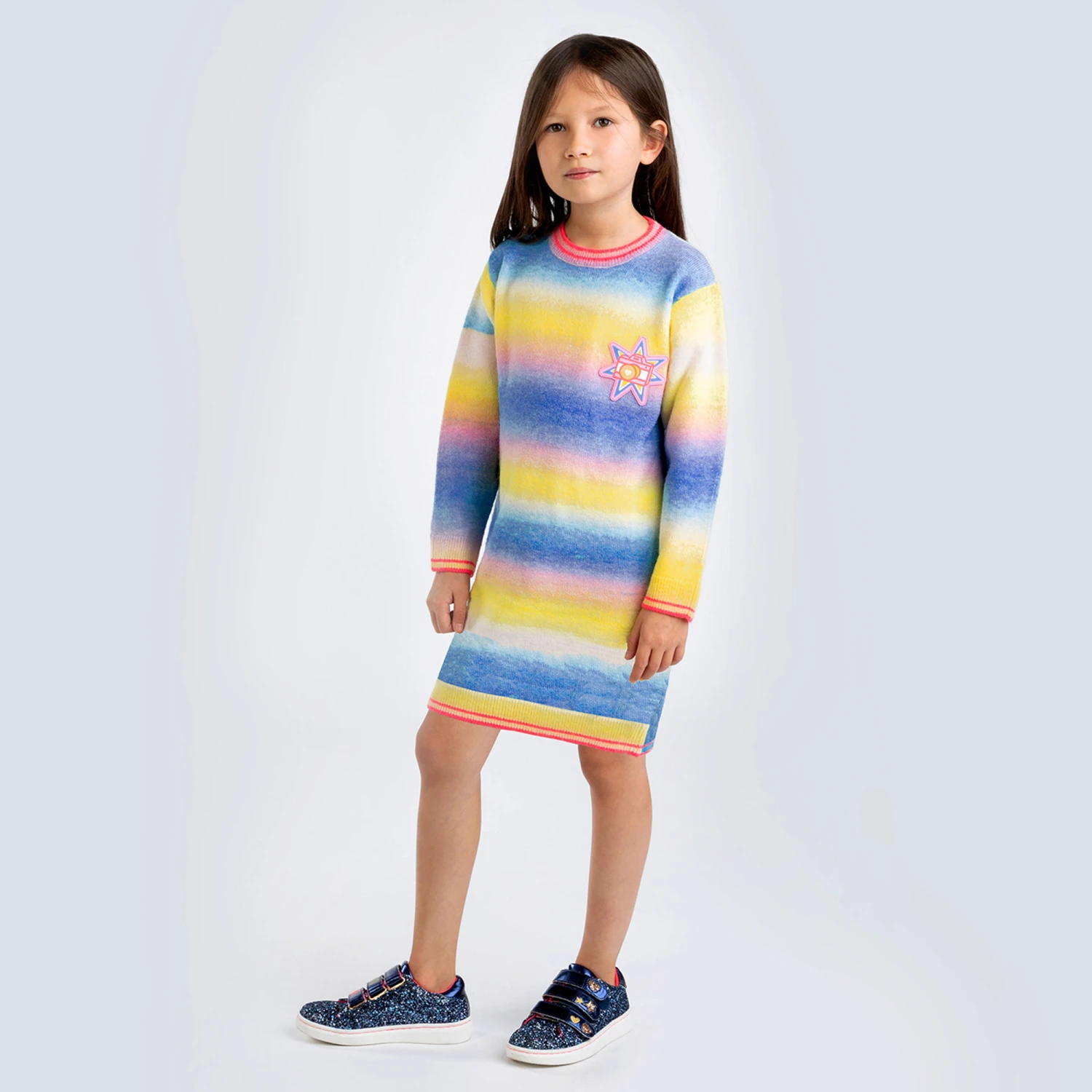 Billieblush Pastel Rainbow Knitted Dress 4 Billieblush Pastel Rainbow Knitted Dress - Image 2