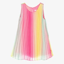 Billieblush Pink & Blue Pleated Dress