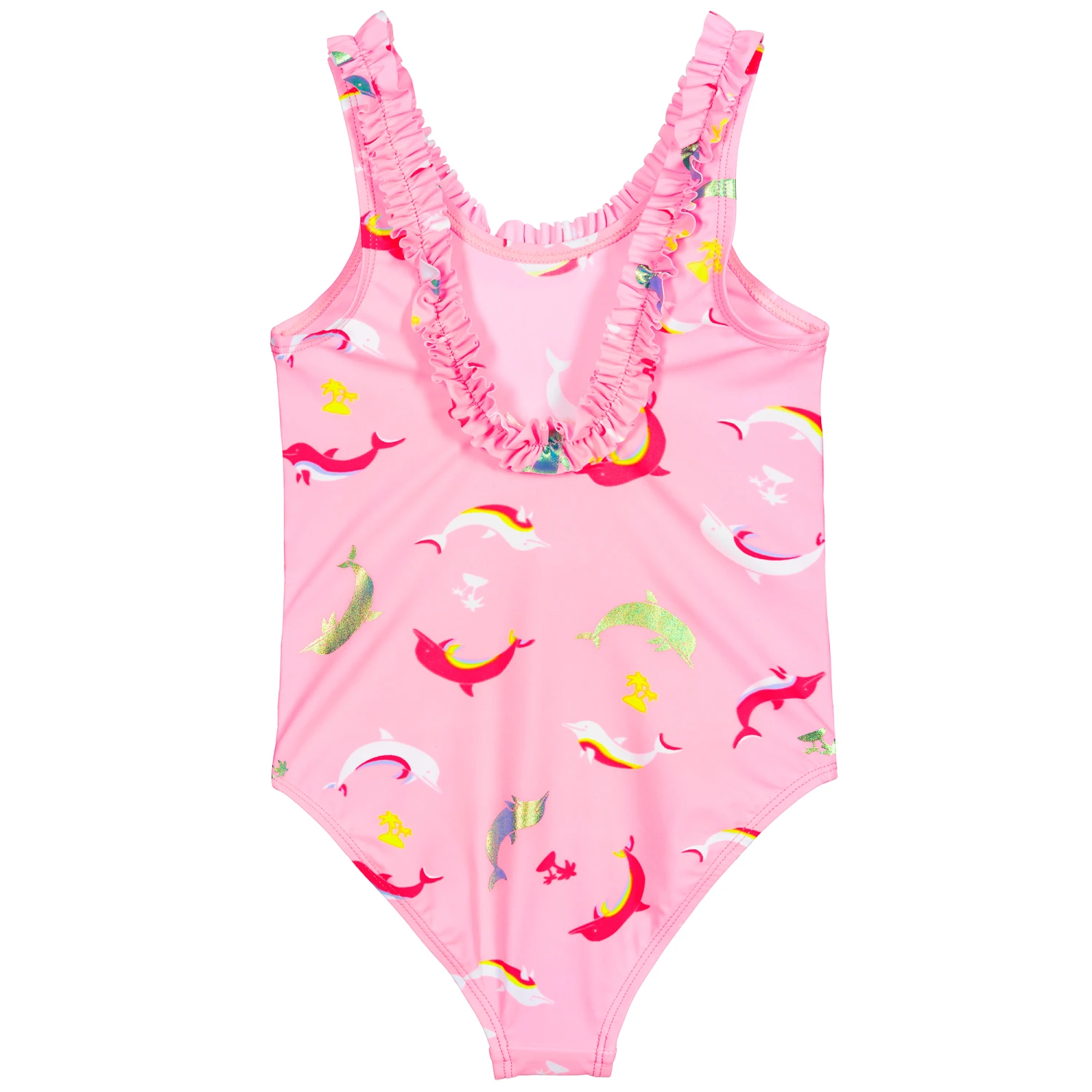 Billieblush Pink Dolphin Print Swimsuit 4 Billieblush Pink Dolphin Print Swimsuit - Image 2