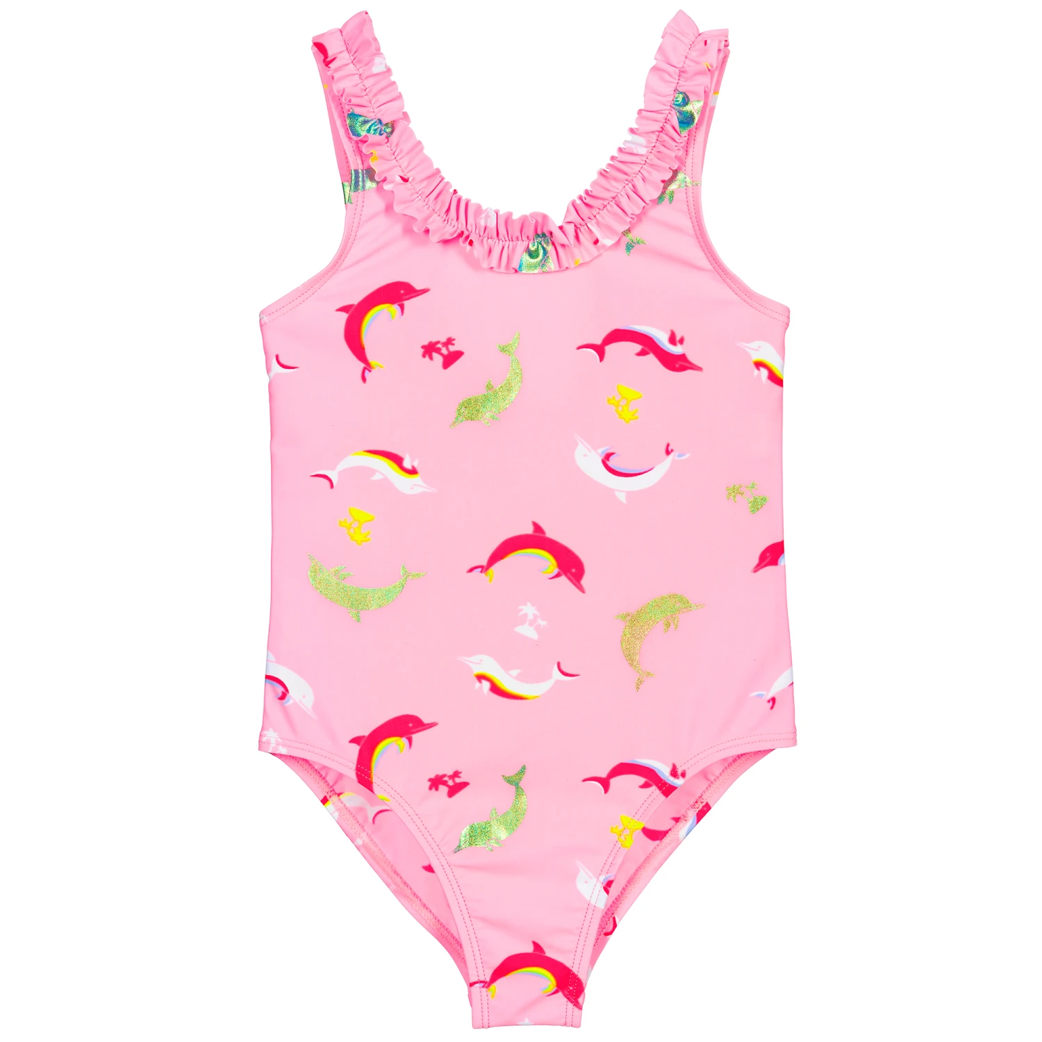 Billieblush Pink Dolphin Print Swimsuit 3 Billieblush Pink Dolphin Print Swimsuit