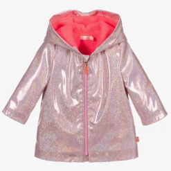 Billieblush Pink Glittery Hooded Raincoat