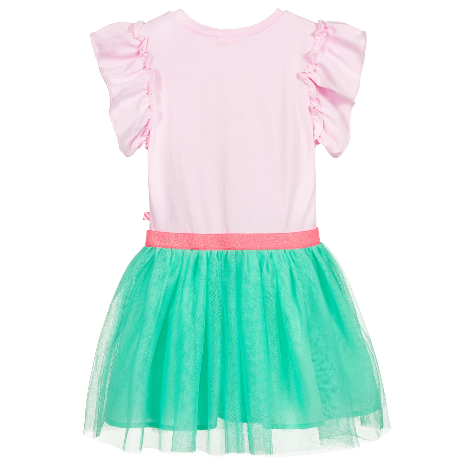 Billieblush Pink & Green Cotton Dress 4 Billieblush Pink & Green Cotton Dress - Image 2