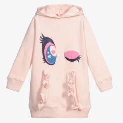 Billieblush Pink Hooded Sweatshirt Dress