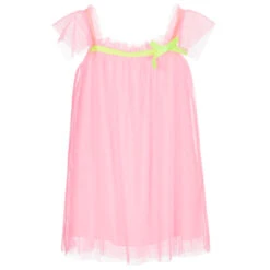 Billieblush Pink Pleated Mesh Dress