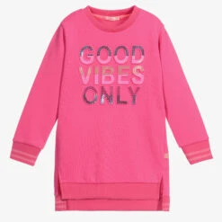 Billieblush Pink Sequin Sweatshirt Dress