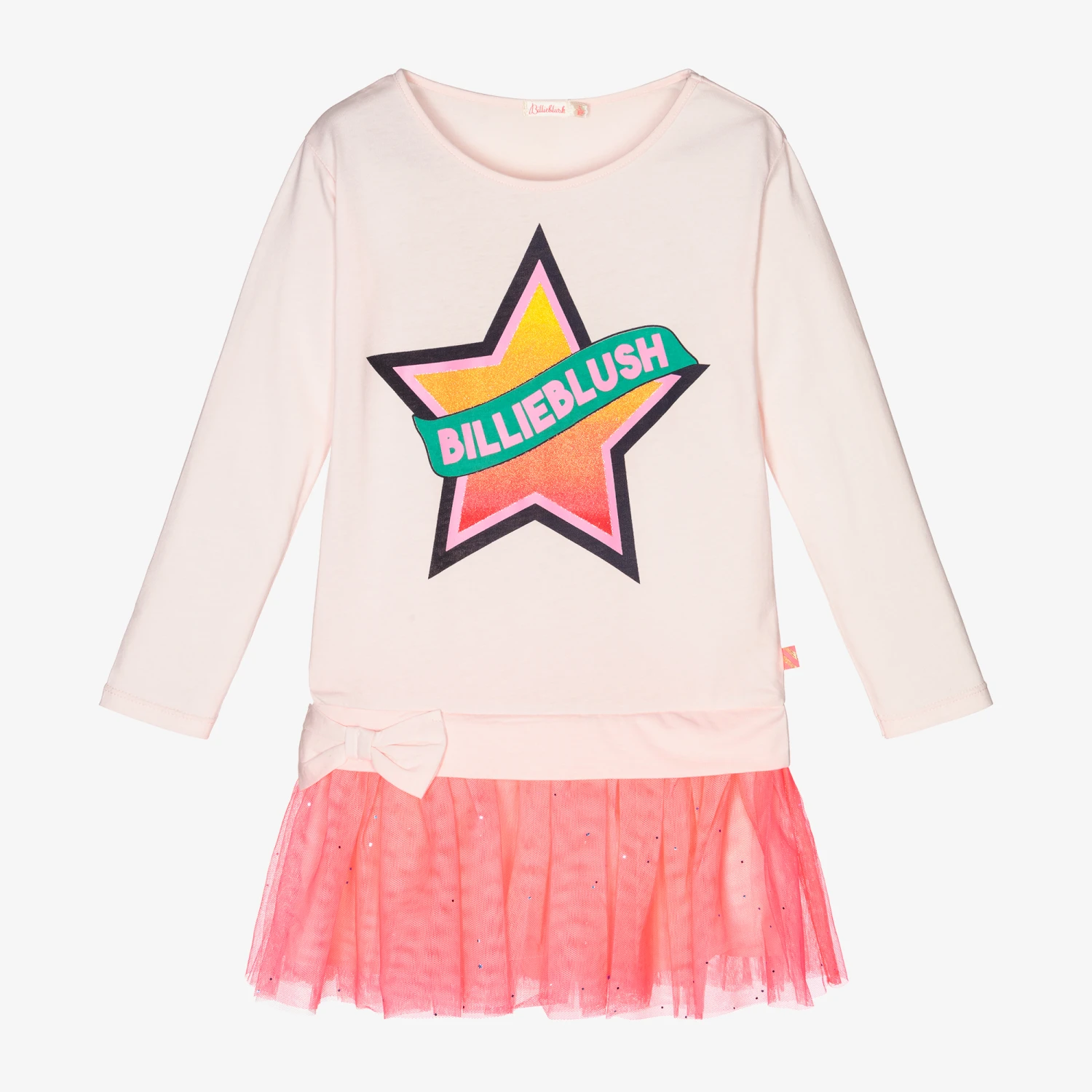 Billieblush Pink Star Tulle Dress 3 Billieblush Pink Star Tulle Dress