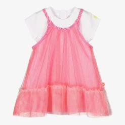 Billieblush Pink & White 2-in-1 Baby Dress