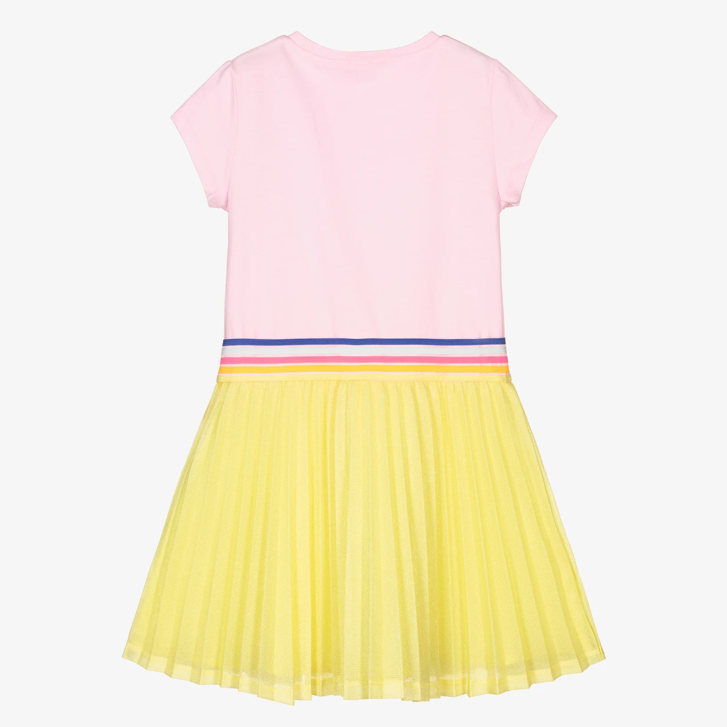 Billieblush Pink & Yellow Pleated Dress 4 Billieblush Pink & Yellow Pleated Dress - Image 2