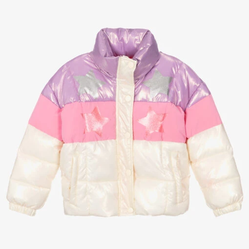 Billieblush Purple & Ivory Puffer Coat -Billieblush billieblush purple ivory puffer coat 468322 b072a8e7ac811760a9b8978b98086ce86486bcb8