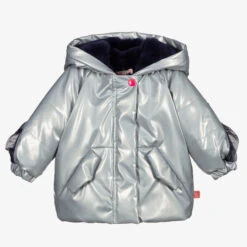 Billieblush Silver Glitter Puffer Coat