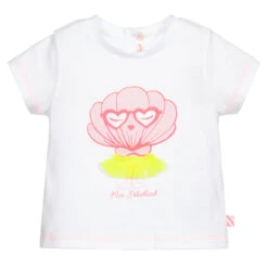 Billieblush White Cotton Jersey T-Shirt