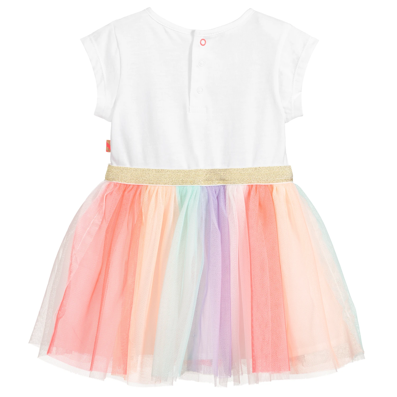 Billieblush White Cotton & Tulle Dress 4 Billieblush White Cotton & Tulle Dress - Image 2