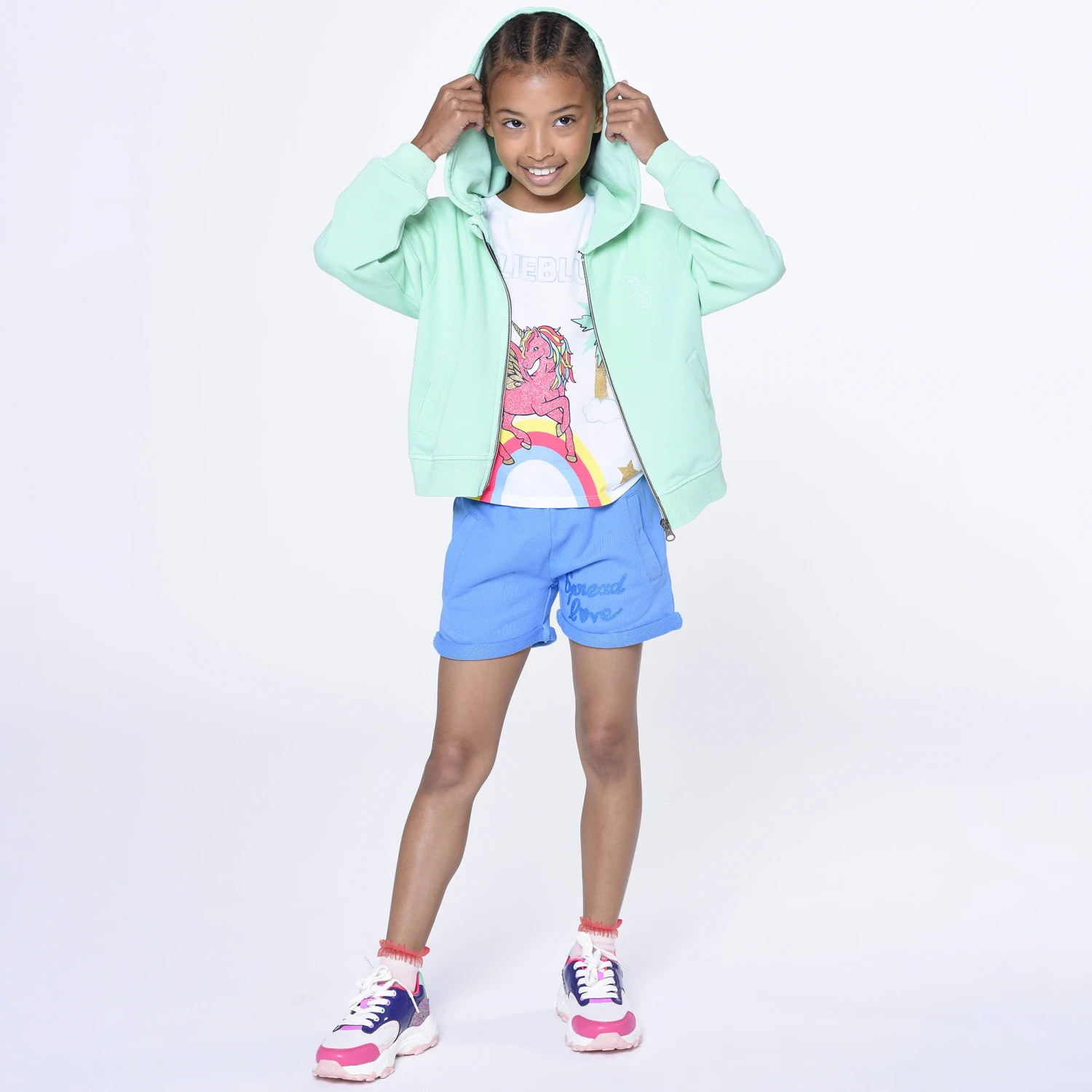 Billieblush White Cotton Unicorn Logo T-Shirt 4 Billieblush White Cotton Unicorn Logo T-Shirt - Image 2