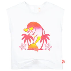 Billieblush White Dolphin T-Shirt