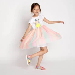 Billieblush -Billieblush billieblush white jersey tulle dress 382484 e1a52664a4c15939b1fbc31e7acb48f01eaf9aef outfit