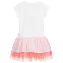 Billieblush White & Neon Pink Jersey Dress -Billieblush billieblush white neon pink jersey dress 382485 826f71ac448bd543bff27fb073cc83b0600ab5b9