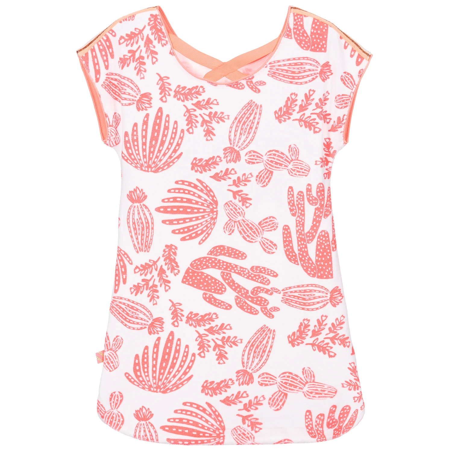 Billieblush White & Neon Pink Terry Dress 4 Billieblush White & Neon Pink Terry Dress - Image 2