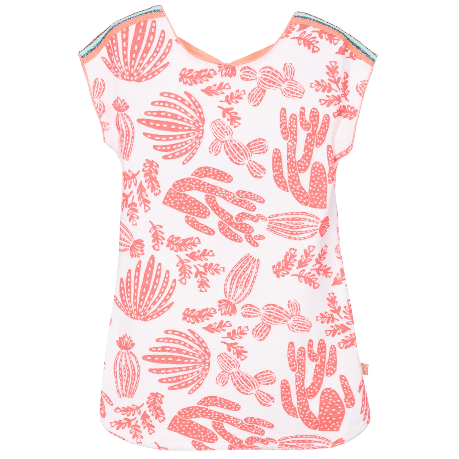 Billieblush White & Neon Pink Terry Dress 3 Billieblush White & Neon Pink Terry Dress