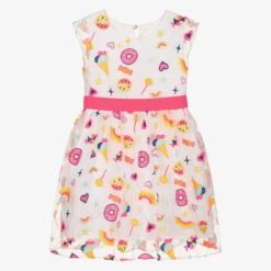 Billieblush White Organza Candy Dress