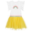 Billieblush White & Yellow Cotton Dress