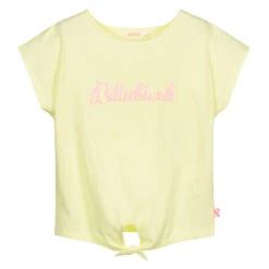 Billieblush Yellow Cotton Logo T-Shirt