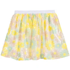 Billieblush Yellow & Green Sequin Skirt