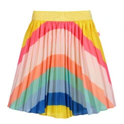 Billieblush Yellow Rainbow Pleated Skirt