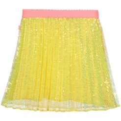 Billieblush Yellow Sequin Pleated Skirt