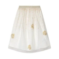 Billieblush Girls Ivory & Gold Tulle Skirt